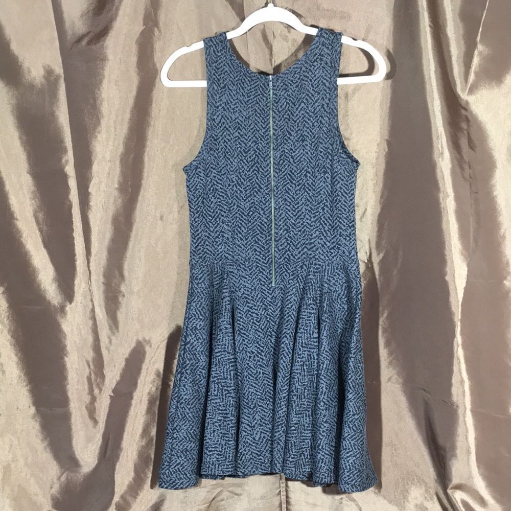 Express Gray Sleeveless Fit and Flare Dress Circle Skirt - Picture 3 of 5